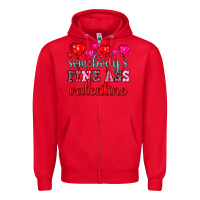 Red somebody's fine ass valentine Zipper Hoodie - OliviaCreatesArt