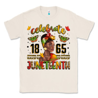 Natural celebrate 1865 juneteenth with black woman Classic Tee - LillyAllenDesigns