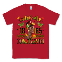 Red celebrate 1865 juneteenth with black woman Classic Tee - LillyAllenDesigns