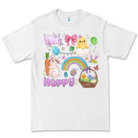White easter hoppy bunny Premium Tee - MaliasSmallBusiness