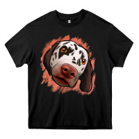 Black dalmatians peach glitter background Heavy Core Tee - Jasminsmagicworld