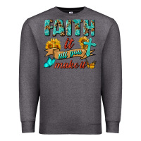 Charcoal Heather Faith It Till You Make It Premium Sweatshirt - BundleAndBundleShop