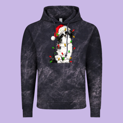 Christmas Shih Tzu Dog Vintage Hoodie Designed By Lillyallendesigns