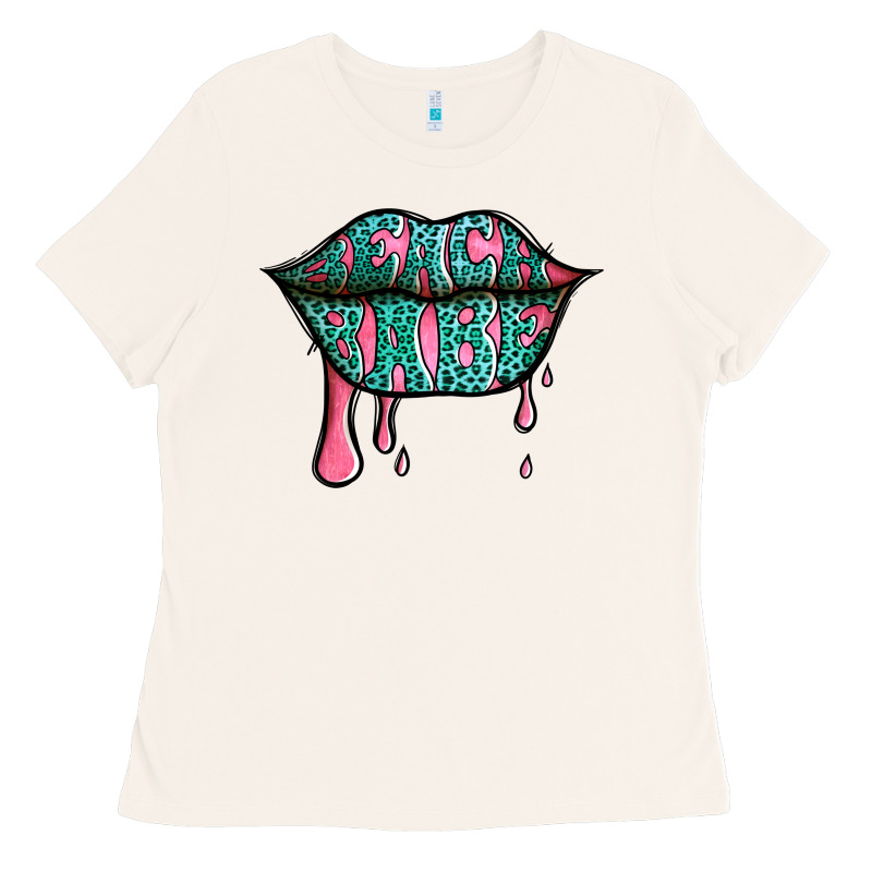 Beach Babe Leopard Lips Ladies Tee by Jasminsmagicworld | Teevron
