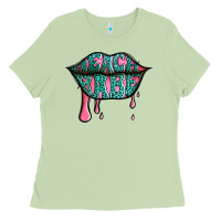 Matcha beach babe leopard lips Ladies Tee - Jasminsmagicworld