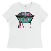 White beach babe leopard lips Ladies Tee - Jasminsmagicworld