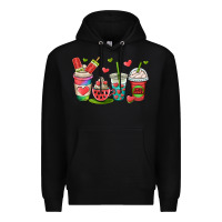 Black watermelon summer coffee cups Premium Hoodie - OliviaCreatesArt
