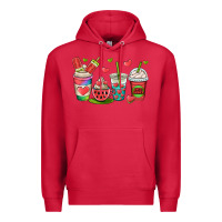 Cardinal watermelon summer coffee cups Premium Hoodie - OliviaCreatesArt