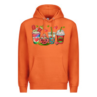 Carrot watermelon summer coffee cups Premium Hoodie - OliviaCreatesArt