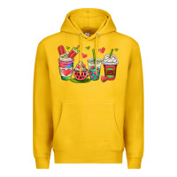 Lemon watermelon summer coffee cups Premium Hoodie - OliviaCreatesArt