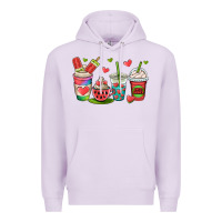 Lilac watermelon summer coffee cups Premium Hoodie - OliviaCreatesArt