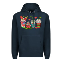 Navy watermelon summer coffee cups Premium Hoodie - OliviaCreatesArt