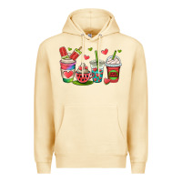 Pina Colada watermelon summer coffee cups Premium Hoodie - OliviaCreatesArt