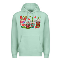 Seafoam watermelon summer coffee cups Premium Hoodie - OliviaCreatesArt