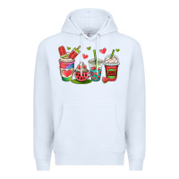 White watermelon summer coffee cups Premium Hoodie - OliviaCreatesArt