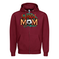 Burgundy blessed soccer mom lightbulb letters Zipper Hoodie - OliviaCreatesArt