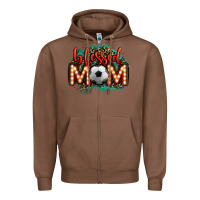 Chestnut blessed soccer mom lightbulb letters Zipper Hoodie - OliviaCreatesArt