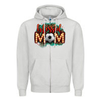 Dove Grey blessed soccer mom lightbulb letters Zipper Hoodie - OliviaCreatesArt