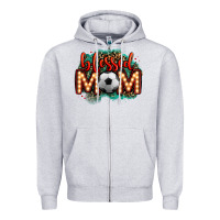Heather Grey blessed soccer mom lightbulb letters Zipper Hoodie - OliviaCreatesArt