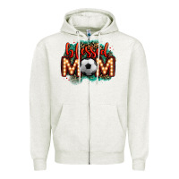 Oatmeal Heather blessed soccer mom lightbulb letters Zipper Hoodie - OliviaCreatesArt