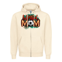 Sandshell blessed soccer mom lightbulb letters Zipper Hoodie - OliviaCreatesArt