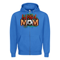True Royal blessed soccer mom lightbulb letters Zipper Hoodie - OliviaCreatesArt