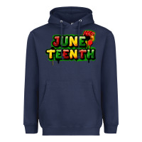 Navy juneteenth Heavyweight Hoodie - FaDigitalArtStudio