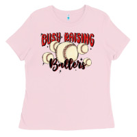 Bubblegum Pink busy raising ballers Ladies Tee - MaliasSmallBusiness