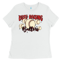 White busy raising ballers Ladies Tee - MaliasSmallBusiness