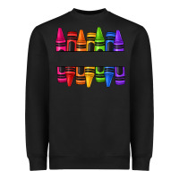 Black custom name crayons Heavyweight Sweatshirt - texasbilliewilder
