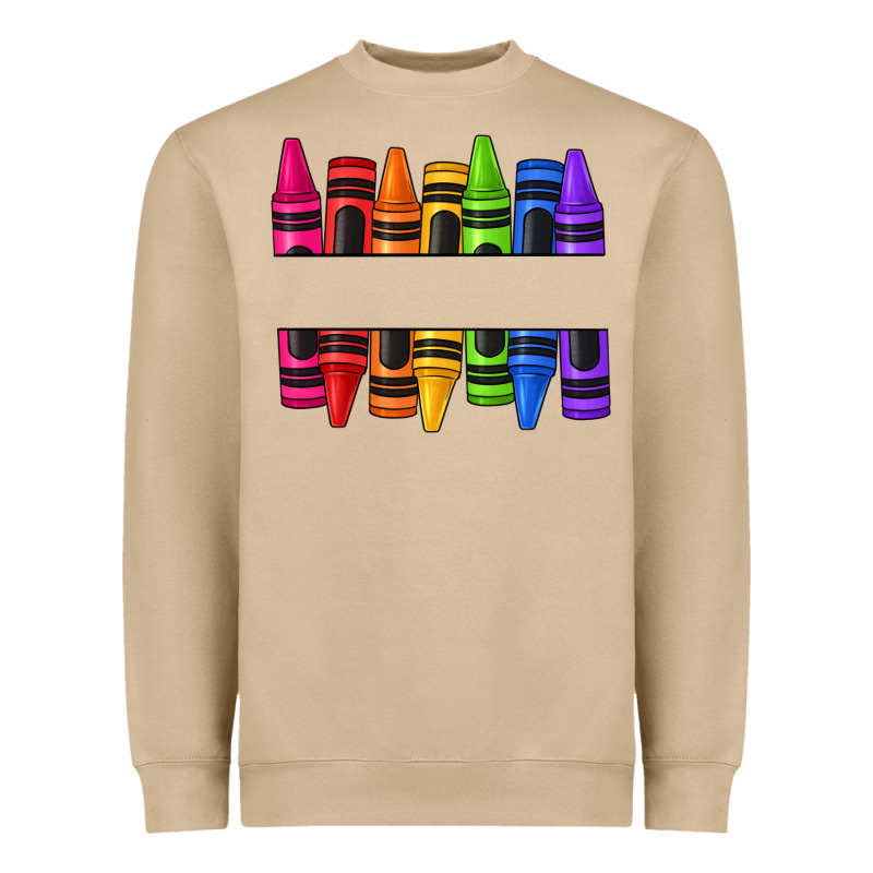 Custom Name Crayons Heavyweight Sweatshirt by texasbilliewilder | Teevron