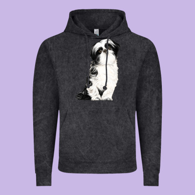Shih Tzu Dog Vintage Hoodie Designed By Lillyallendesigns