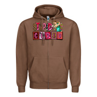 Chestnut stupid cupid with cupid olivia Zipper Hoodie - OliviaCreatesArt