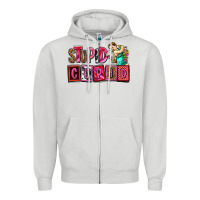 Dove Grey stupid cupid with cupid olivia Zipper Hoodie - OliviaCreatesArt