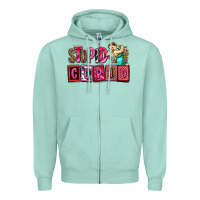 Seafoam stupid cupid with cupid olivia Zipper Hoodie - OliviaCreatesArt