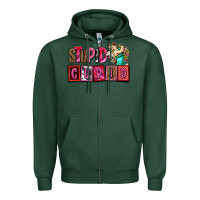 Sports Green stupid cupid with cupid olivia Zipper Hoodie - OliviaCreatesArt