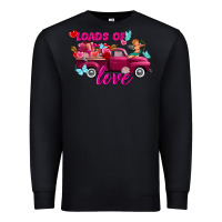 Black Loads of love valentine's day truck Premium Sweatshirt - FaDigitalArtStudio