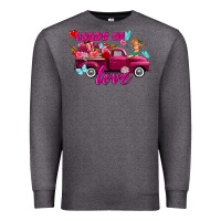 Charcoal Heather Loads of love valentine's day truck Premium Sweatshirt - FaDigitalArtStudio