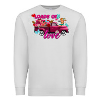 Dove Grey Loads of love valentine's day truck Premium Sweatshirt - FaDigitalArtStudio