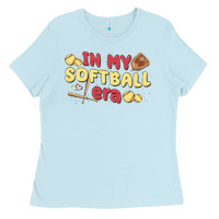 Baby Blue in my softball era Ladies Tee - MaliasSmallBusiness