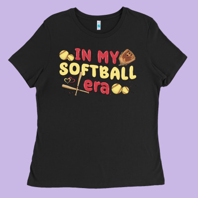 In My Softball Era Ladies Tee Designed By Maliassmallbusiness