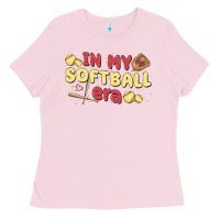 Bubblegum Pink in my softball era Ladies Tee - MaliasSmallBusiness