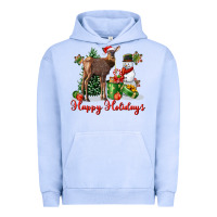 Pigment Grape Ice happy holidays baby deer Urban Hoodie - LillyAllenDesigns