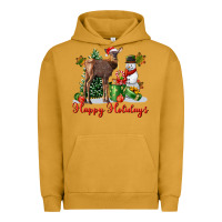 Pigment Peanut Butter happy holidays baby deer Urban Hoodie - LillyAllenDesigns