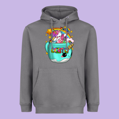 Lgbtq Unicorn And Narwhal Mug Heavyweight Hoodie Designed By Bundleandbundleshop