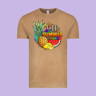 Hello Summer Pineapple Vintage Tee Designed By Jahusdesignshop