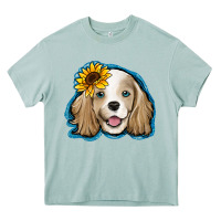 Cocker Spaniel Sunflower Heavy Core Tee | Teevron