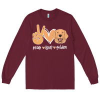 Peace Love Golden Long Sleeve Tee | Teevron