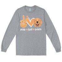 Heather Grey Peace Love Golden Long Sleeve Tee - Bettercallsaul