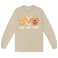 Mushroom Peace Love Golden Long Sleeve Tee - Bettercallsaul